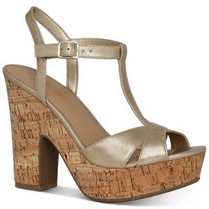 Sun + Stone Jamie T-Strap Platform Dress Sandals